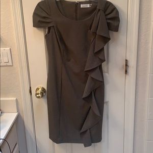Calvin Klein gray wool dress